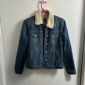 Denim Jacket with Sherpa Collar
